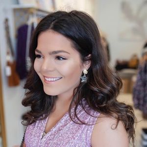 Animal Print Star Drop Earrings